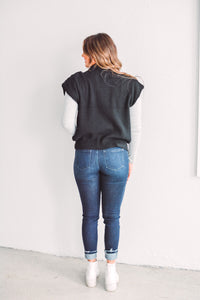 Black Sleeveless Sweater