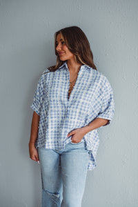 Misty Gingham Top