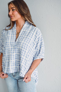 Misty Gingham Top