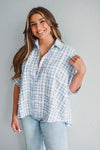 Misty Gingham Top