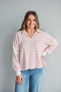 Capri Striped Pink Top