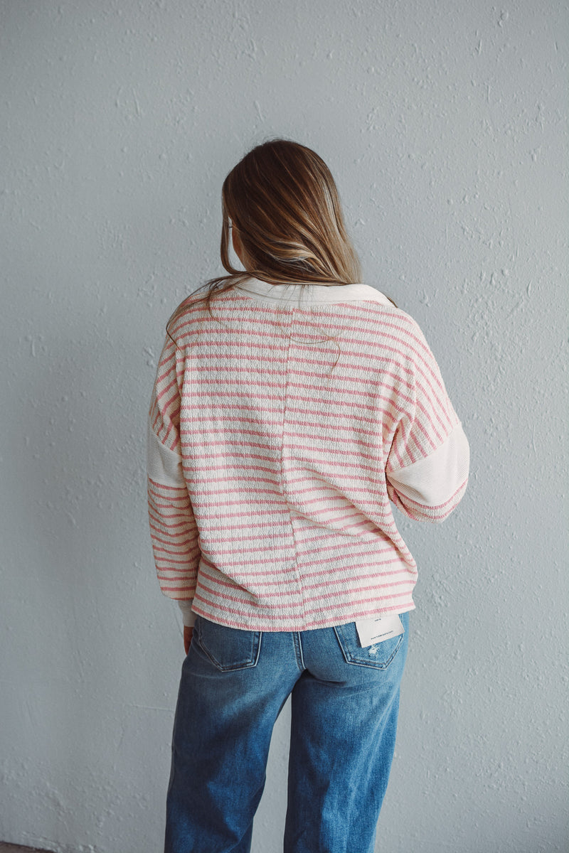 Capri Striped Pink Top