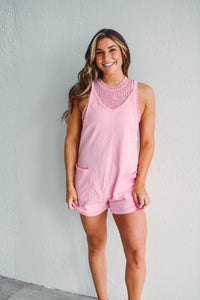 Jersey Pink Romper