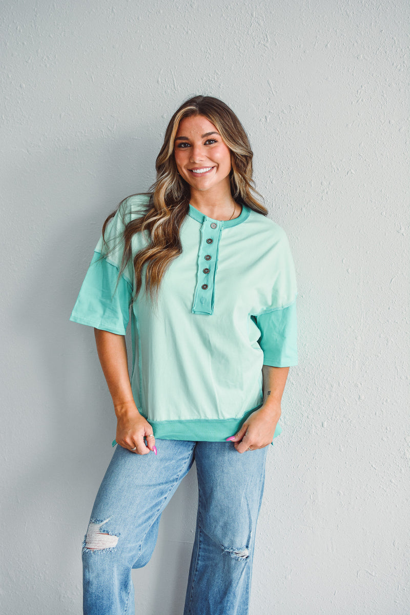 Kelly Mint Top