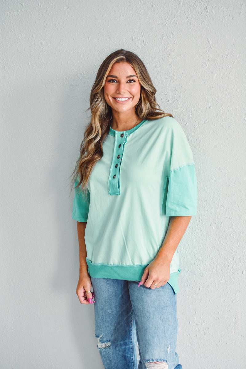 Kelly Mint Top