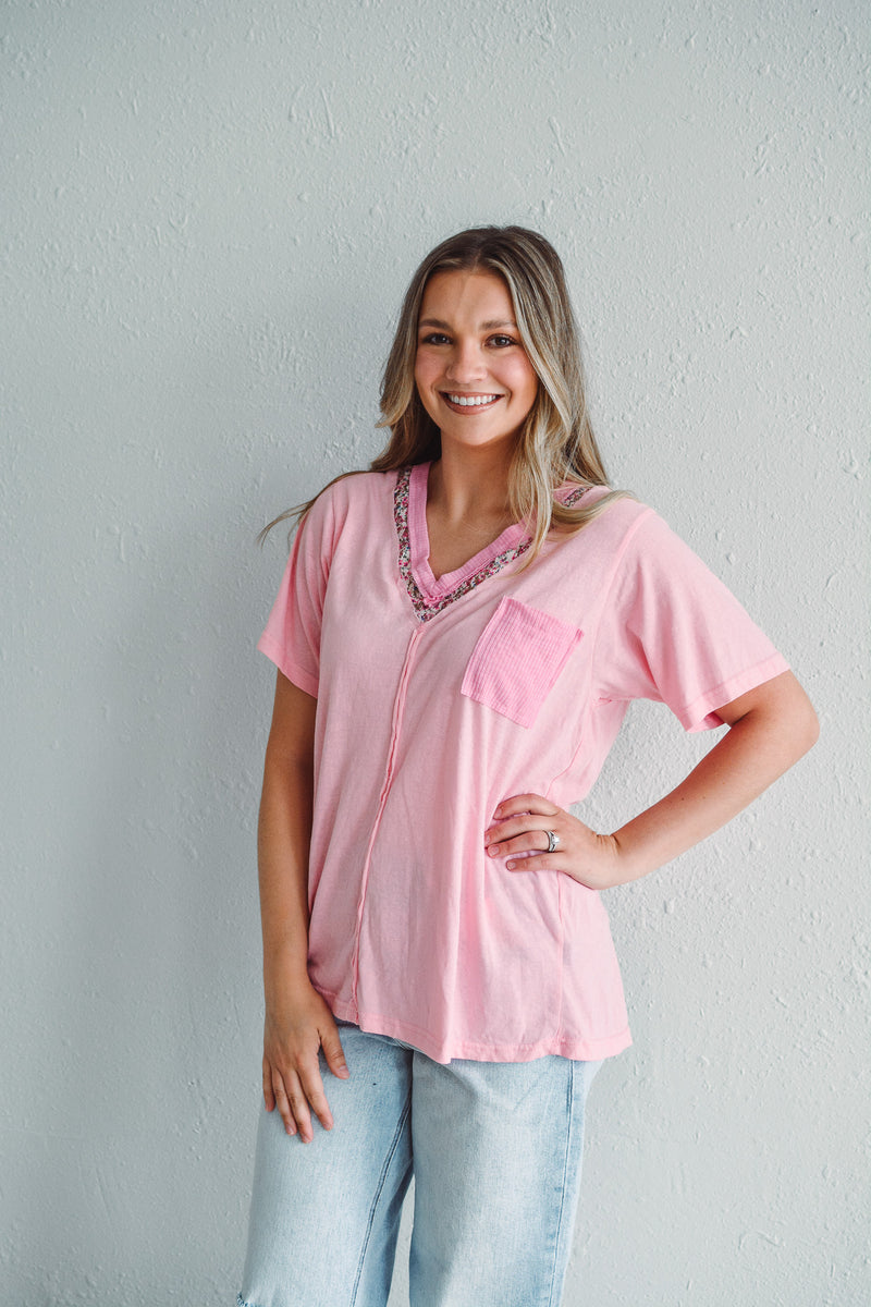 Hello Blooms Pink Top