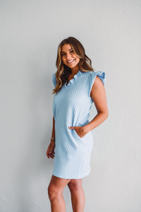 Powder Blue Ruffle Dress