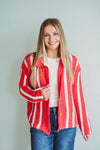 Swiss Stripe Scarlet Sweater