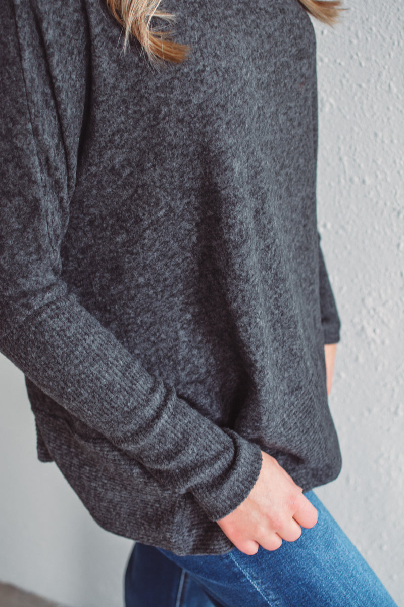 Holly Black Brushed Sweater