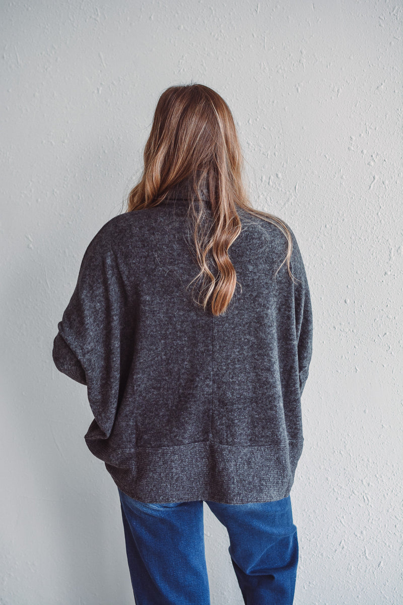 Holly Black Brushed Sweater