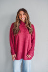 Holly Cabernet Brushed Sweater