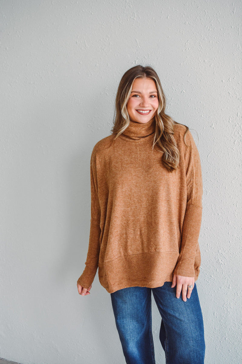 Holly Camel Brushed Sweater