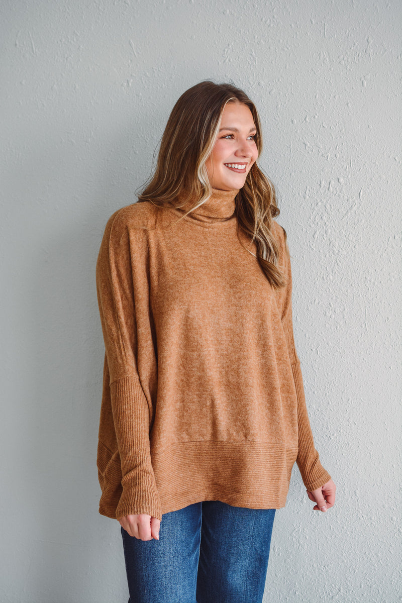 Holly Camel Brushed Sweater