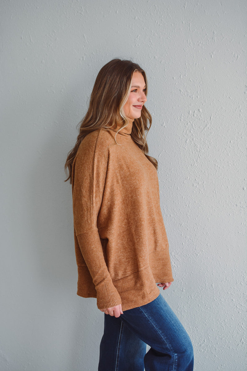 Holly Camel Brushed Sweater