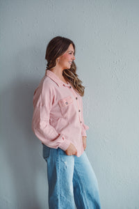 Blush Button Up