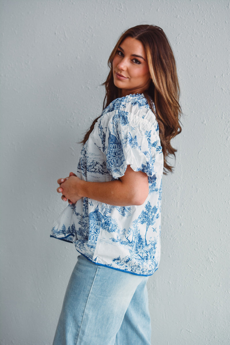 Eloise Blue Blouse