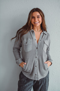 Willow Waffle Slate Jacket