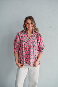 Pink in Posies Top