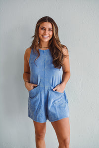 Fun & Flutter Blue Romper