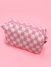 Checker Makeup Bag