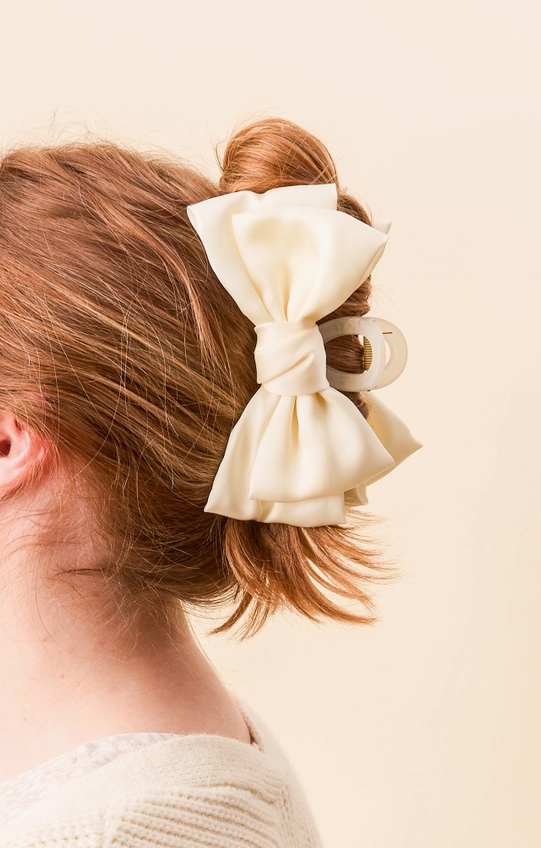 Satin Bow Clip